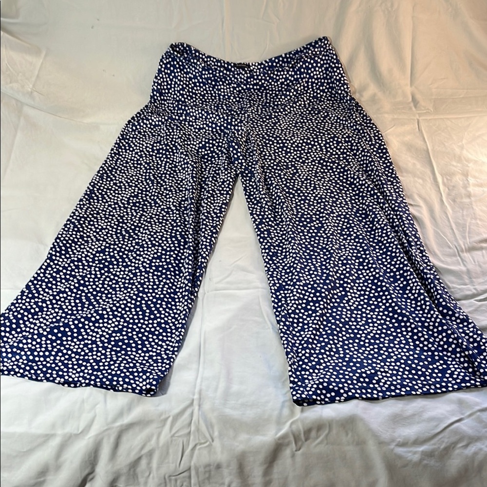 Arolina Navy Polka Dot Knit Pants Size XL